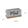 Elegant Designs Mail Holder, Sorter with Wrapped Roped Bottom, Cutout Handles, and Mail Script in Black, Gray HG2036-GRY